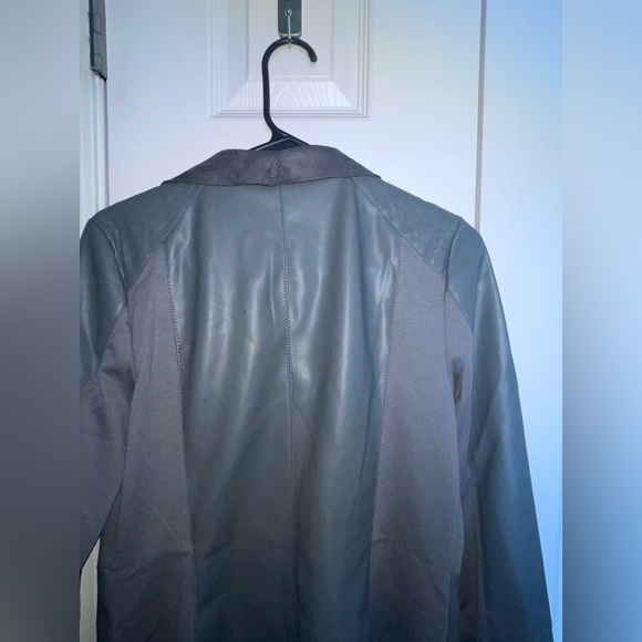 NWT Andrew Marc, Marc New York trench style coat Dark grey Leather - Picture 4 of 10